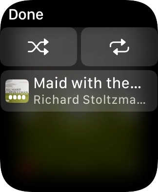 Press the shuffle icon to turn the function on or off.