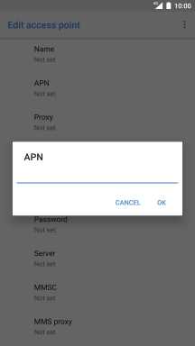 Key in live.vodafone.com and press OK.