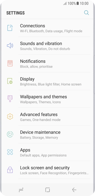 Press Lock screen and security.
