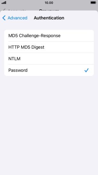 Press Password.