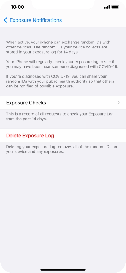 Press Delete Exposure Log. Press Delete Exposure Log.