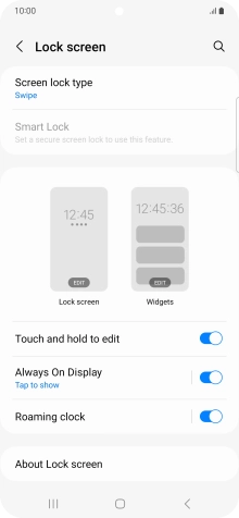 Press Screen lock type. Press Screen lock type.