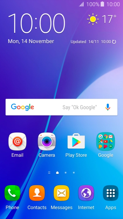 Slide your finger downwards starting from the top of the screen.