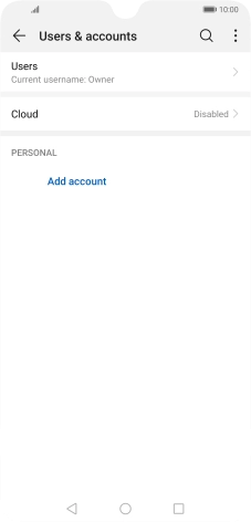 Press Add account. Press Add account.