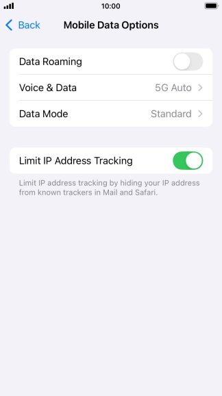 Press Data Mode.