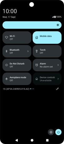 Press the settings icon. Press the settings icon.