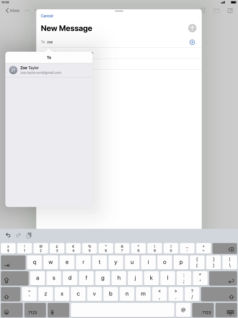Press the required contact. Press the required contact.