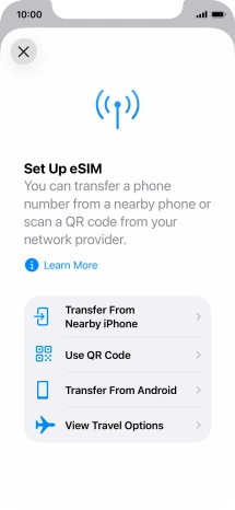 Press Use QR Code.