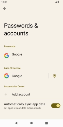 Press Add account.