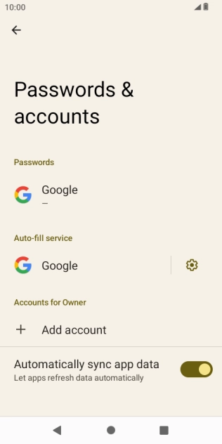 Press Add account.