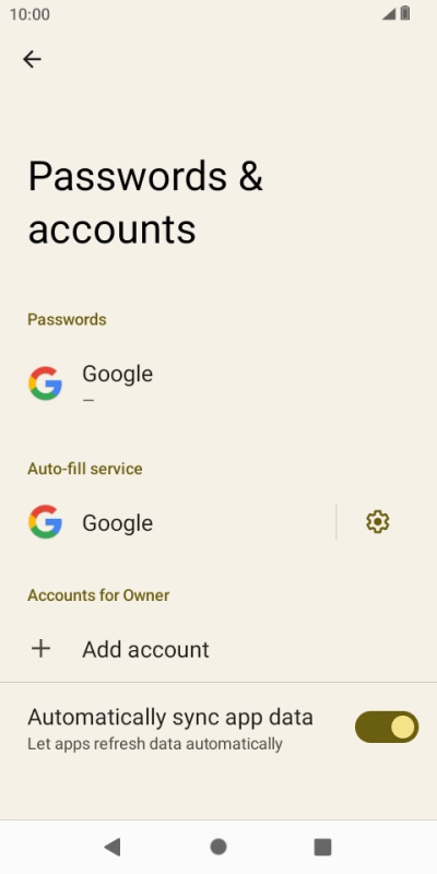 Press Add account.