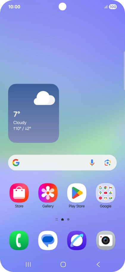 Slide your finger downwards starting from the top right side of the screen.