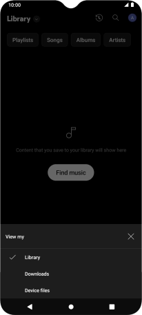 Press the required category and go to the required audio file.