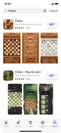 Press the required app. Press the required app.