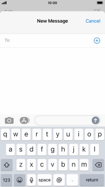 Press To: and key in the first letters of the recipient's name.