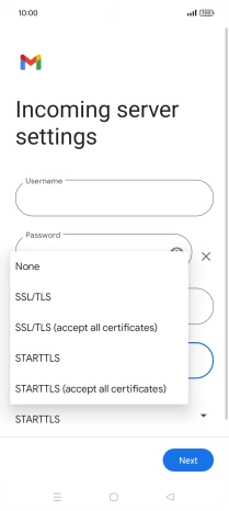 Press SSL/TLS.