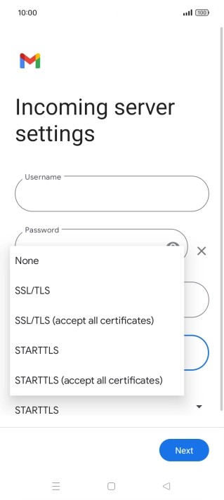 Press SSL/TLS.