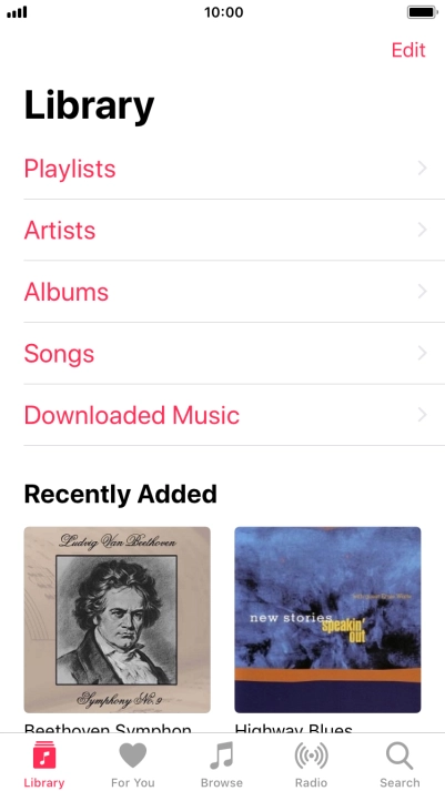 Press Playlists.