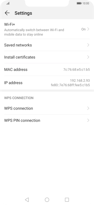 Press Wi-Fi+.
