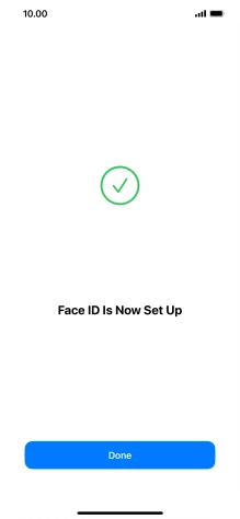 Press Done. If you haven't previously selected a phone lock code, key in a code of your own choice twice.