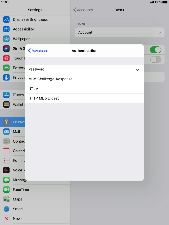 Press Password.