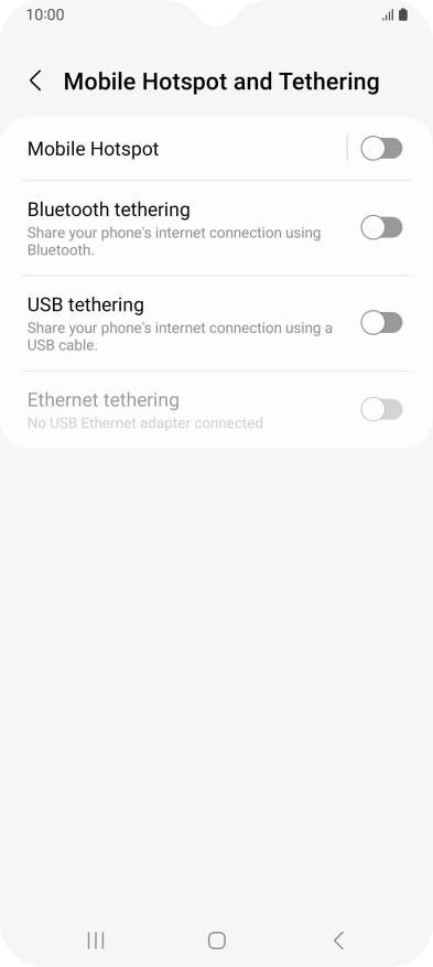 Press Mobile Hotspot. Press Mobile Hotspot.