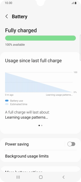 Press Power saving. Press Power saving.