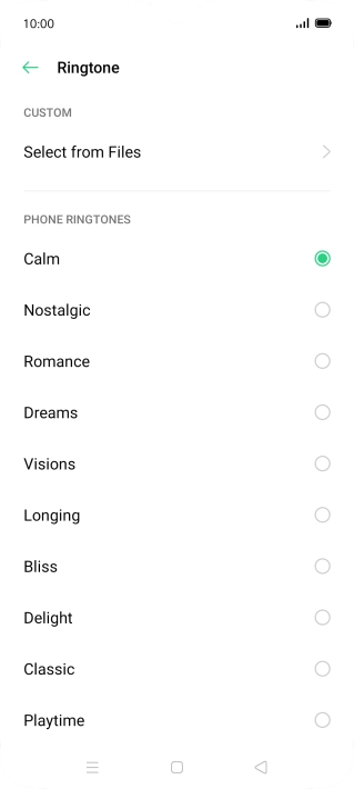 Press Select from Files. Press Select from Files.