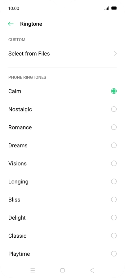 Press Select from Files. Press Select from Files.