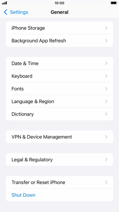 Press Transfer or Reset iPhone.