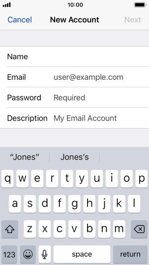 Press Email and key in your email address. Press Email and key in your email address.