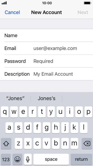 Press Email and key in your email address. Press Email and key in your email address.