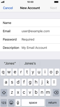 Press Email and key in your email address. Press Email and key in your email address.