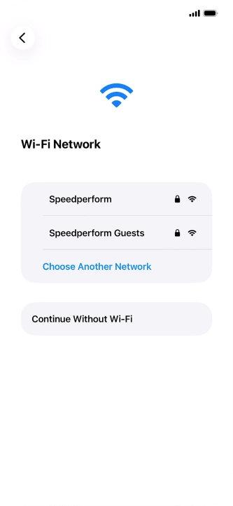Press the required Wi-Fi network. Press the required Wi-Fi network.