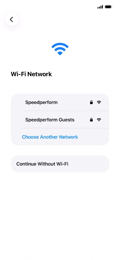 Press the required Wi-Fi network. Press the required Wi-Fi network.