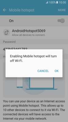 If Wi-Fi is turned on, press OK. If Wi-Fi is turned on, press OK.