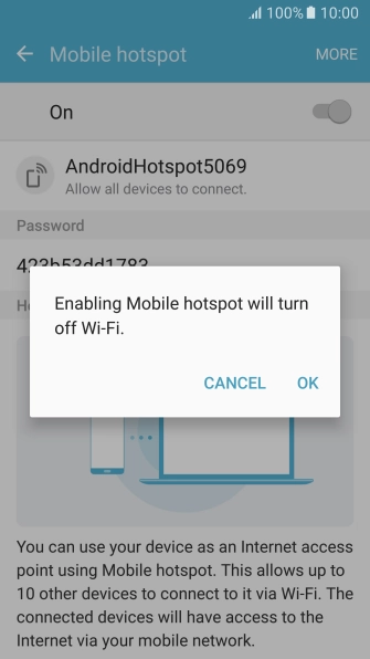 If Wi-Fi is turned on, press OK. If Wi-Fi is turned on, press OK.