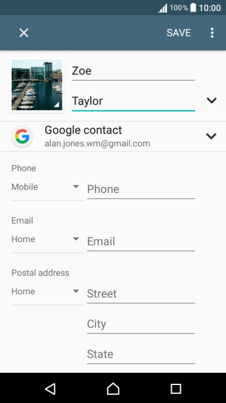 Press the address book drop down list.