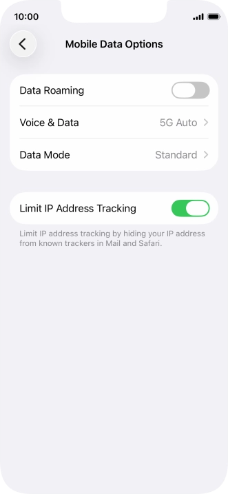 Press Data Mode.