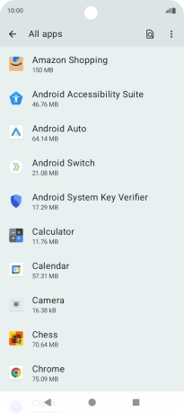 Press the required app. Press the required app.