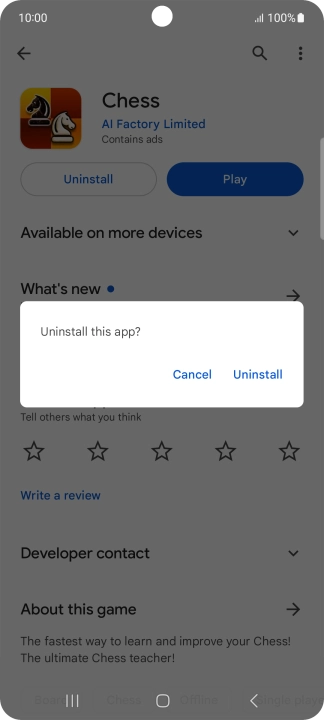 Press Uninstall.