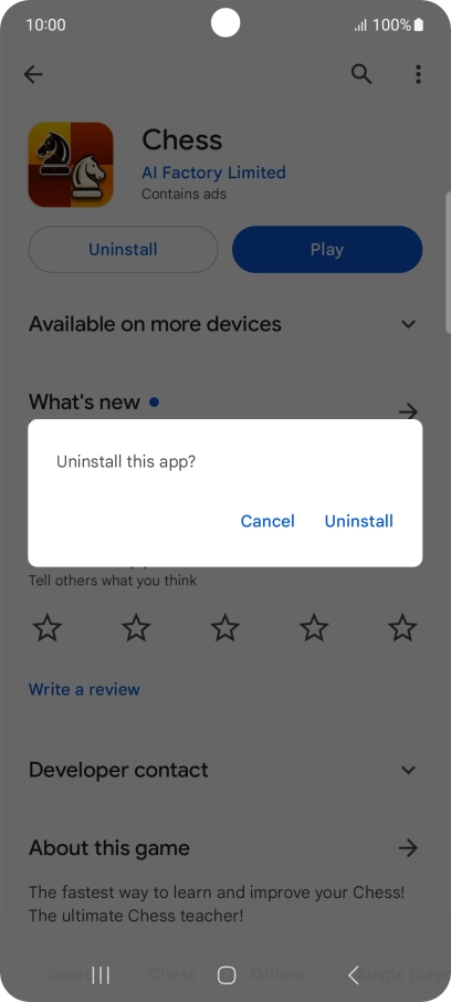 Press Uninstall.