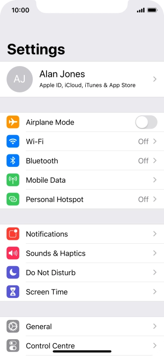 Press Mobile Data. Press Mobile Data.