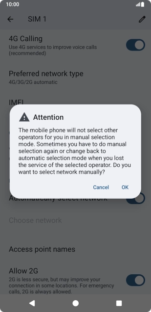 Press OK to turn off the function and wait while your phone searches for networks. Press OK to turn off the function and wait while your phone searches for networks.