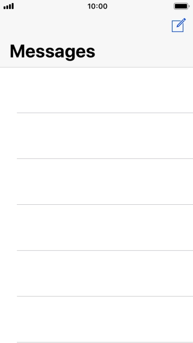 Press the new message icon. Press the new message icon.