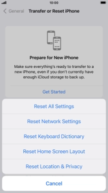 Press Reset All Settings.