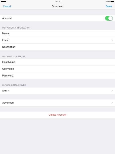 Press SMTP. Press SMTP.