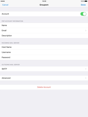 Press SMTP. Press SMTP.