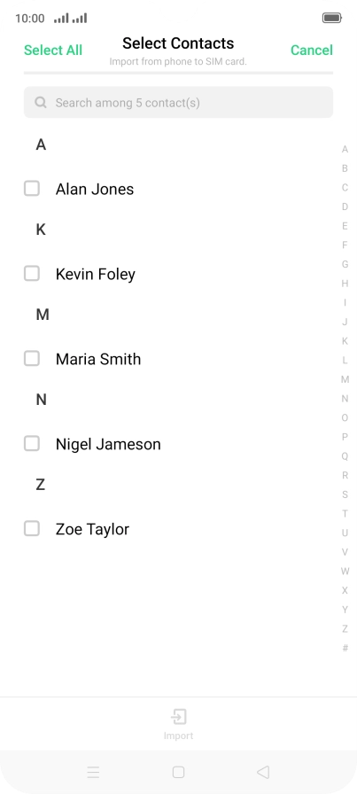 Press Select All. Press Select All.