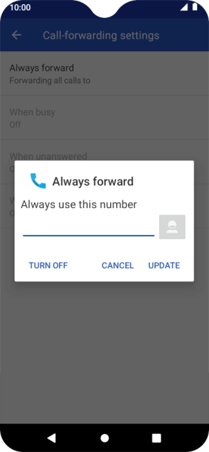 Press TURN OFF.